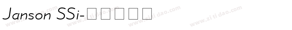 Janson SSi字体转换